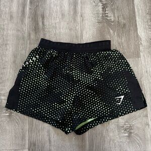 Gymshark Women's Neon Green & Black Elastic Waist Athletic Shorts Size XS